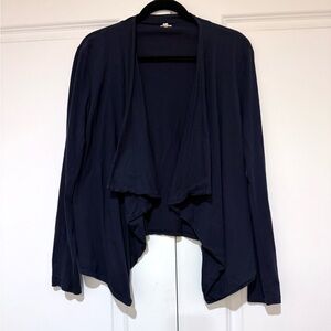 J. Crew Midnight Blue Draped Thin Cardigan